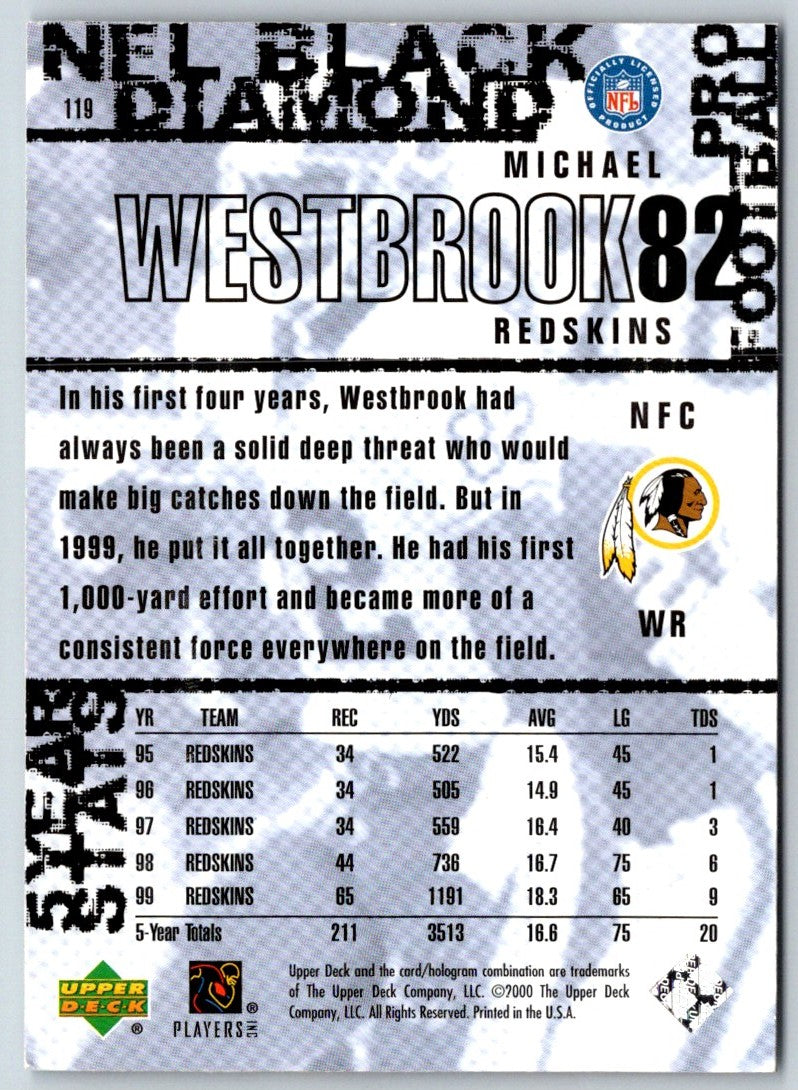 2000 Upper Deck Black Diamond Michael Westbrook