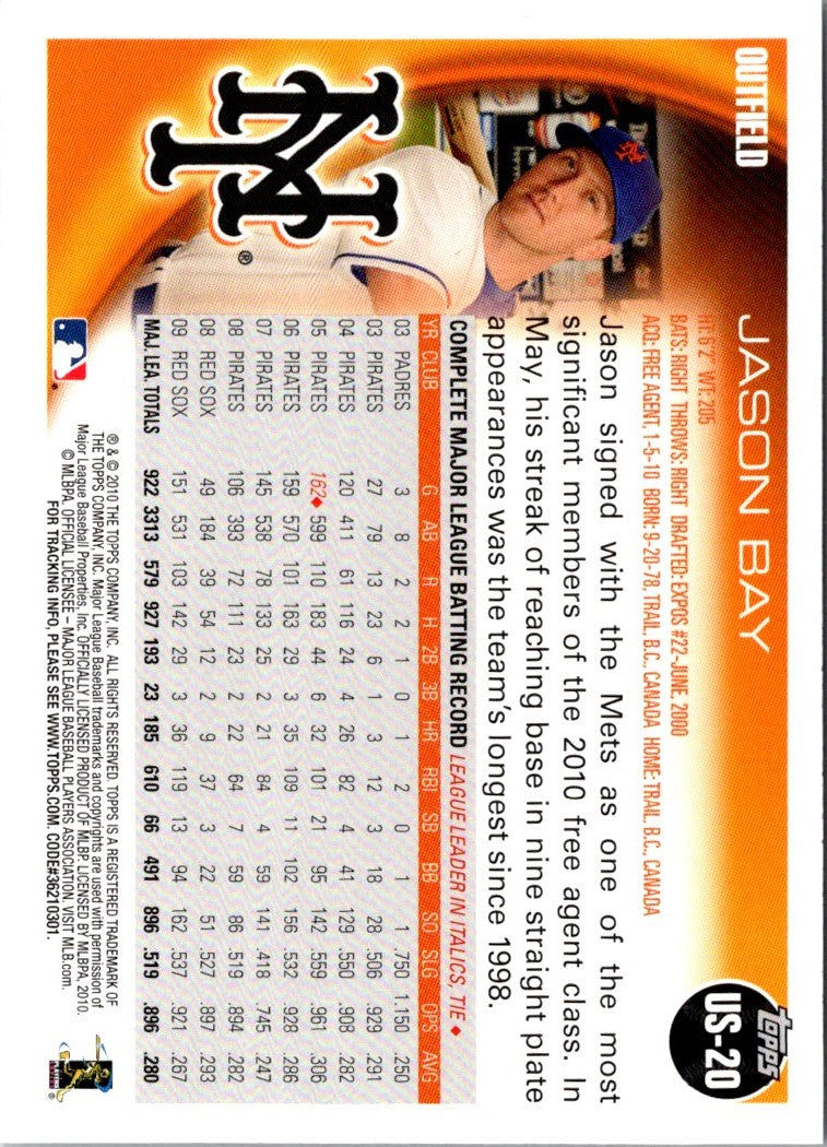 2010 Topps Update Jason Bay