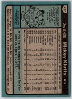 1980 Topps Mickey Klutts #717
