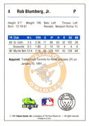 1991 Classic Best Kane County Cougars Rob Blumberg