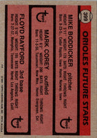 1981 Topps Orioles Future Stars - Mike Boddicker/Mark Corey/Floyd Rayford #399 Rookie