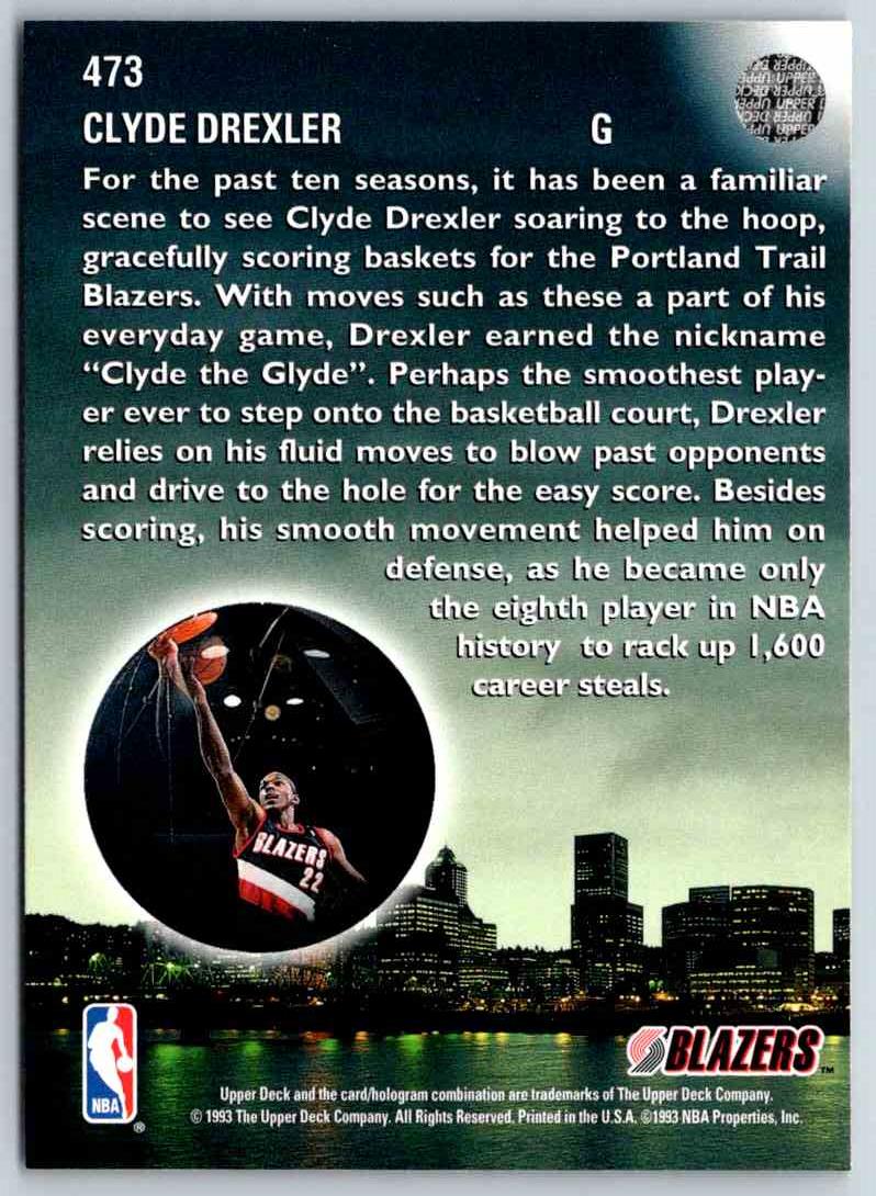 1995 Upper Deck Clyde Drexler