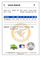 1991 Classic Best Kane County Cougars James Dedrick #5