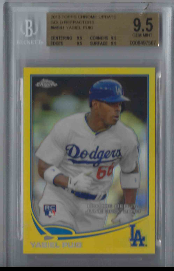 2013 Topps Chrome Yasiel Puig #MB-41 Rookie /250 Gold