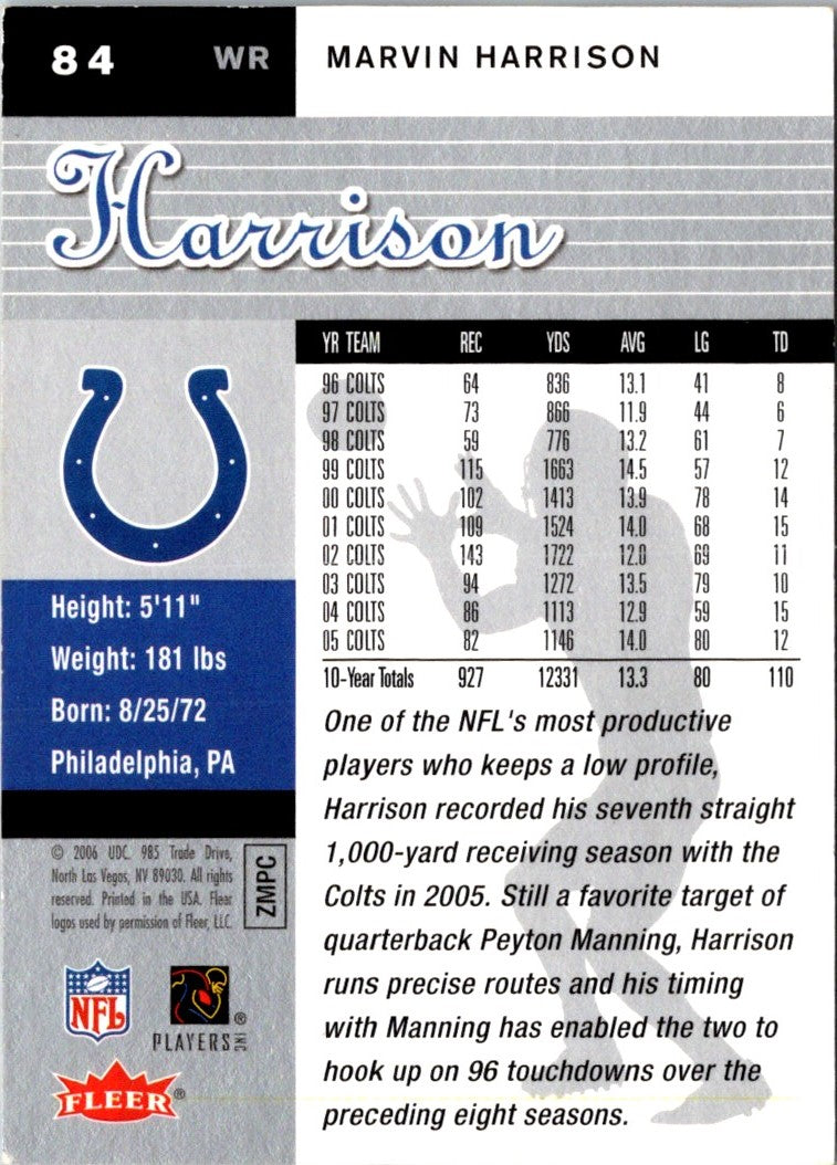 2006 Ultra Marvin Harrison