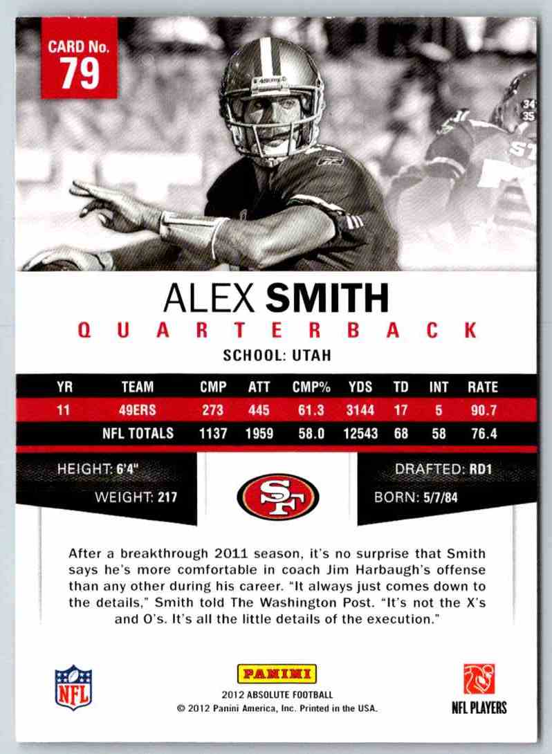 2012 Absolute Alex Smith