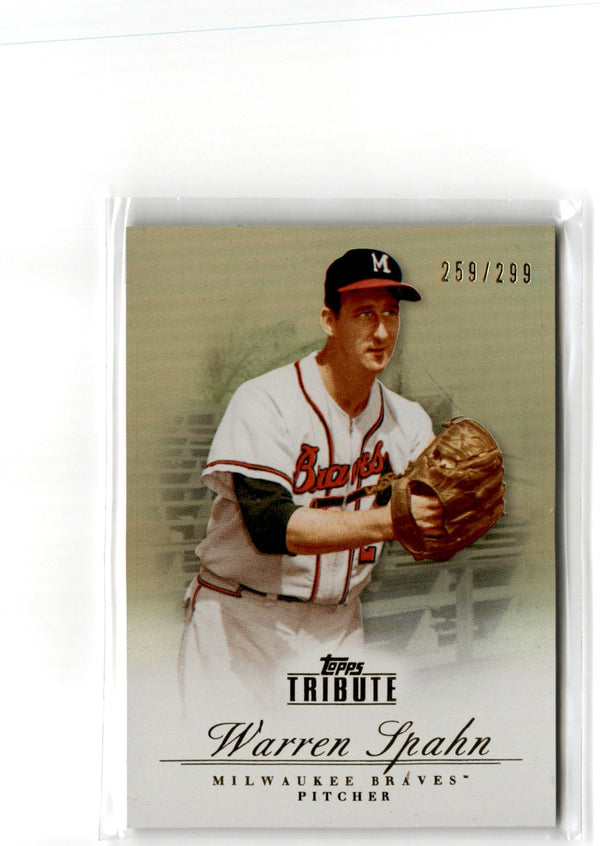 2012 Topps Tribute Bronze Warren Spahn #95 259/299