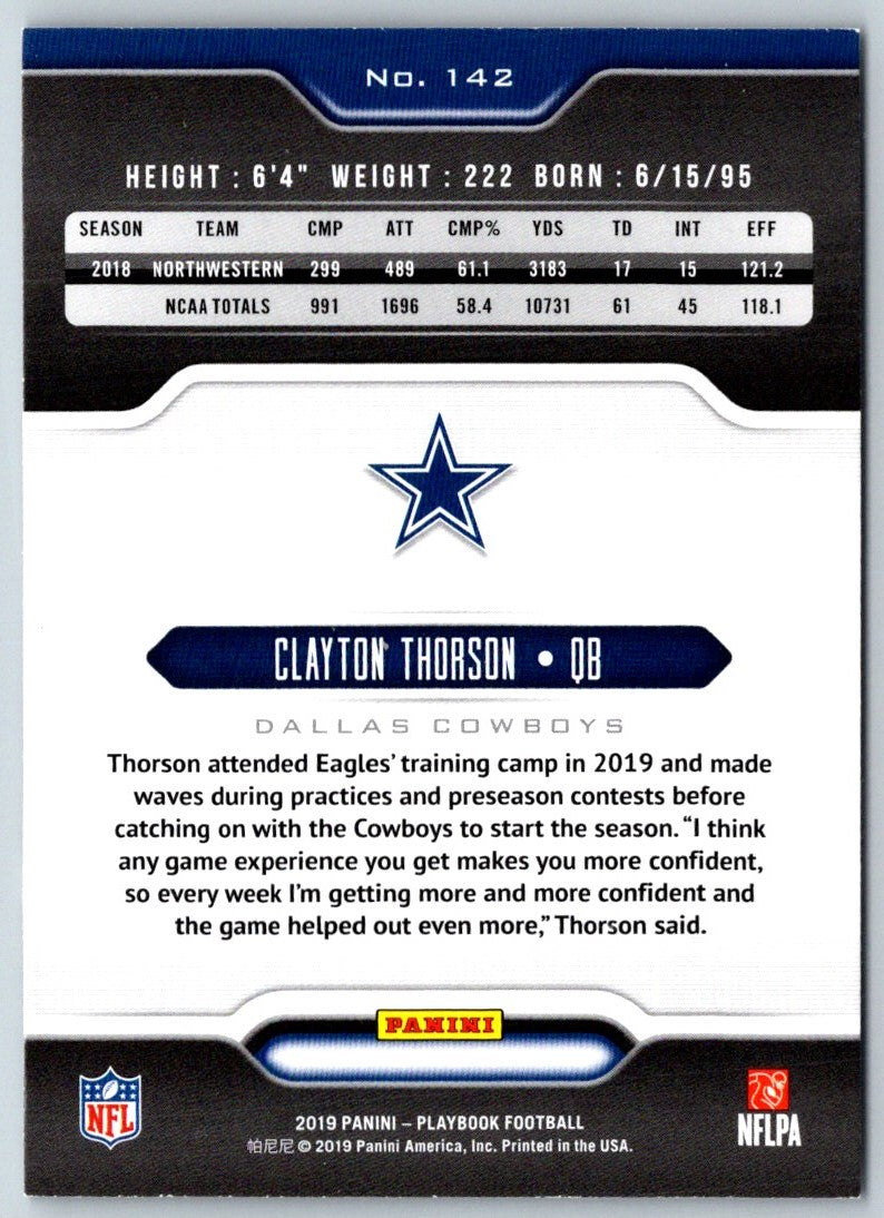 2019 Panini Clayton Thorson #