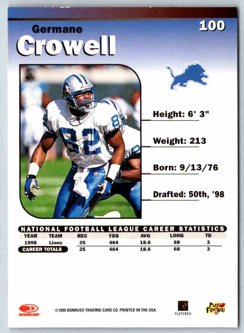 1999 Donruss Elite Germane Crowell