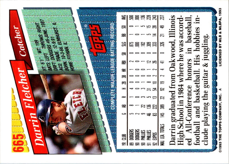 1993 Topps Darrin Fletcher