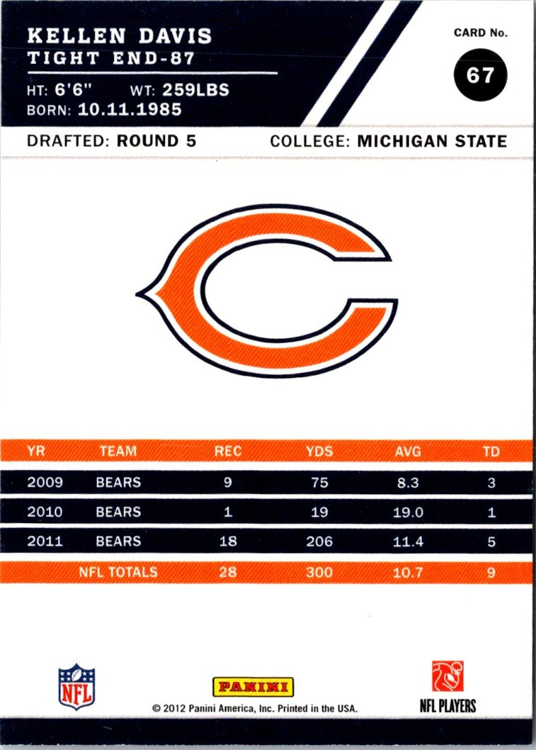 2012 Score Kellen Davis