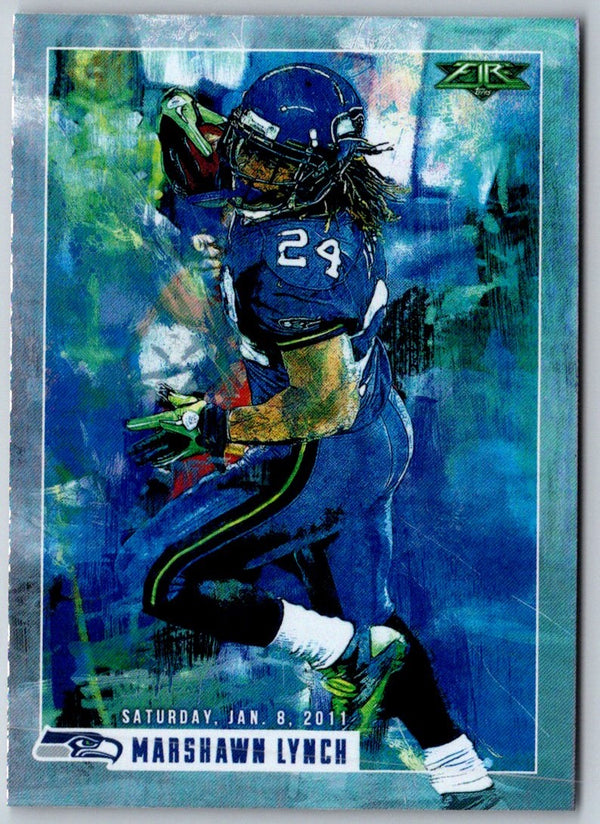 2015 Topps Fire Transcendent Touchdowns Marshawn Lynch #TT-ML