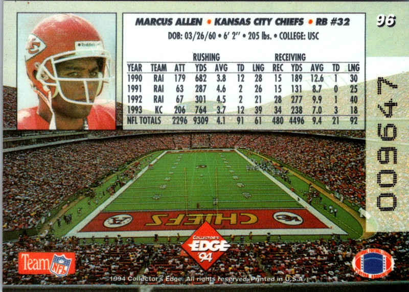 1994 Collector's Edge Marcus Allen