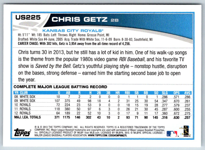 2013 Topps Update Chris Getz