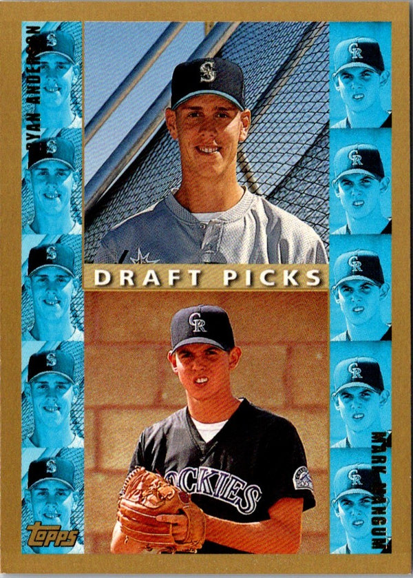 1998 Topps Ryan Anderson/Mark Mangum #491 Rookie