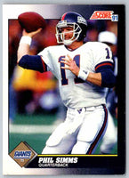 1991 Score Phil Simms #555