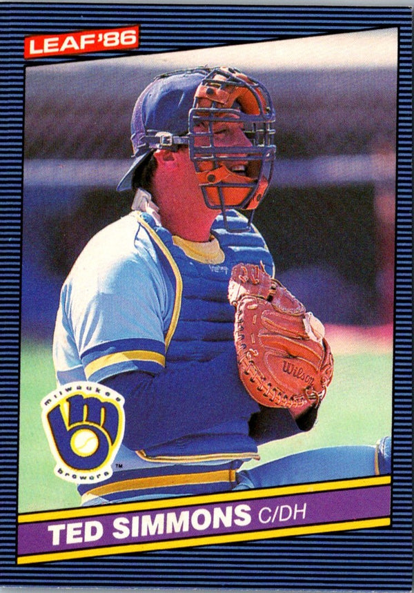 1986 Leaf Ted Simmons #167