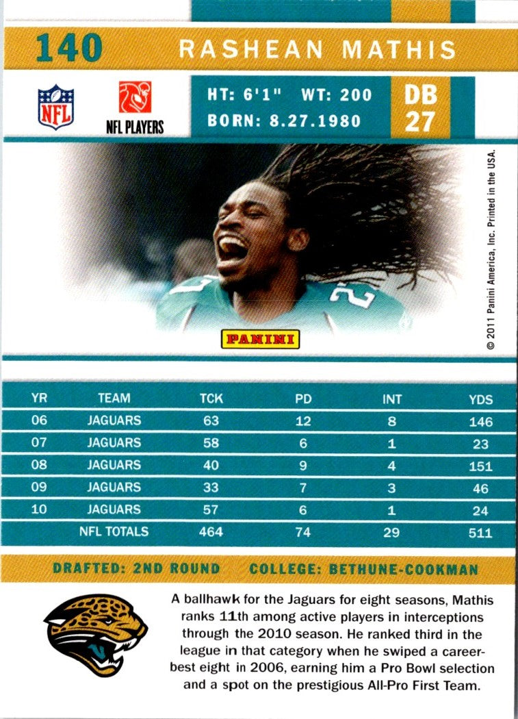 2011 Score Rashean Mathis