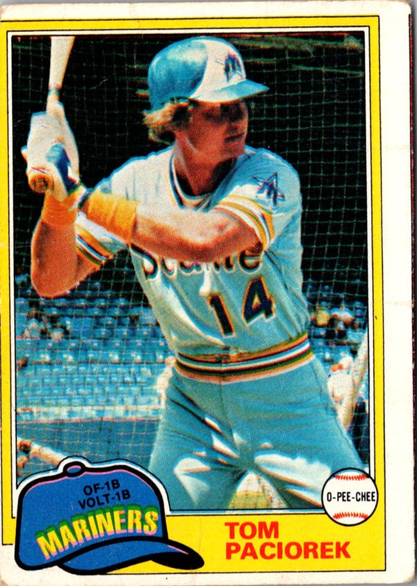 1981 Topps Tom Paciorek #228