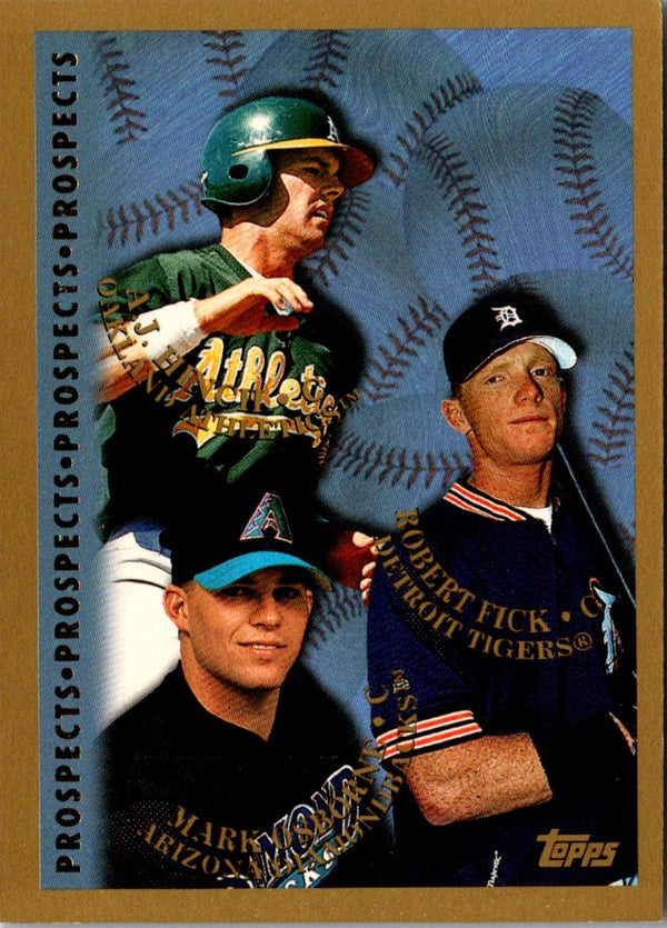 1998 Topps A.J. Hinch/Mark Osborne/Robert Fick #487 Rookie