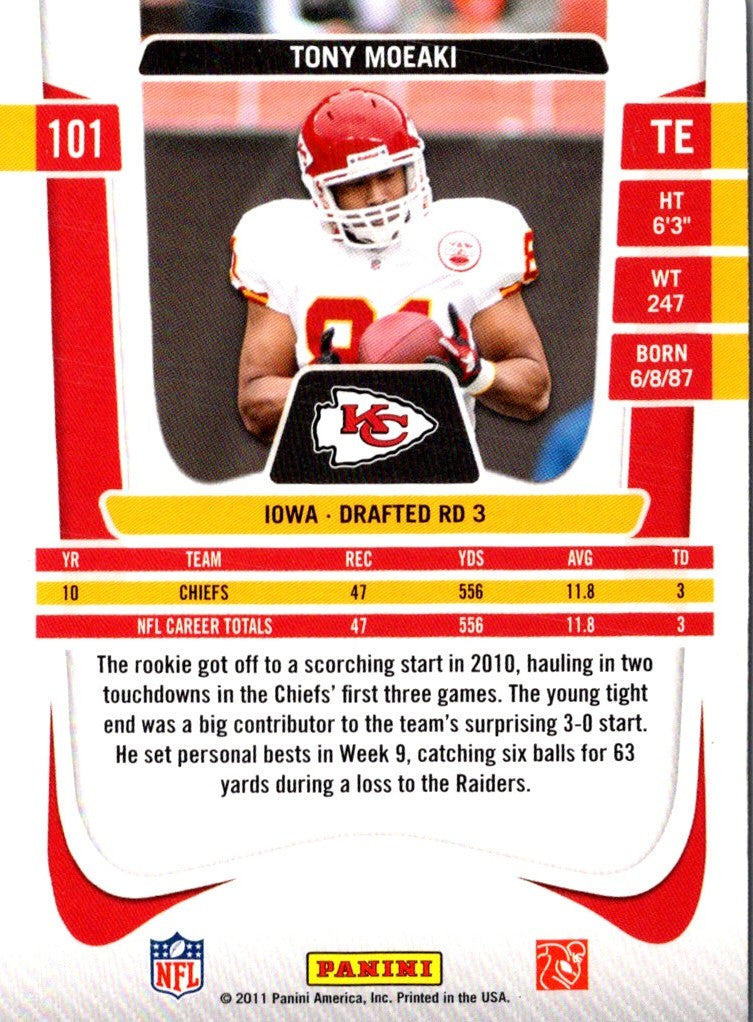 2011 Panini Prestige Tony Moeaki