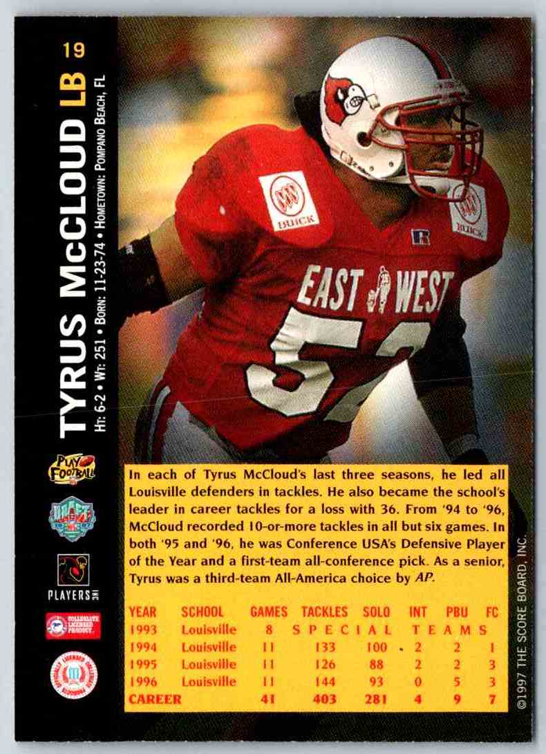 1997 Score Board Sb Tyrus McCloud