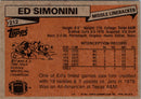 1981 Topps Ed Simonini
