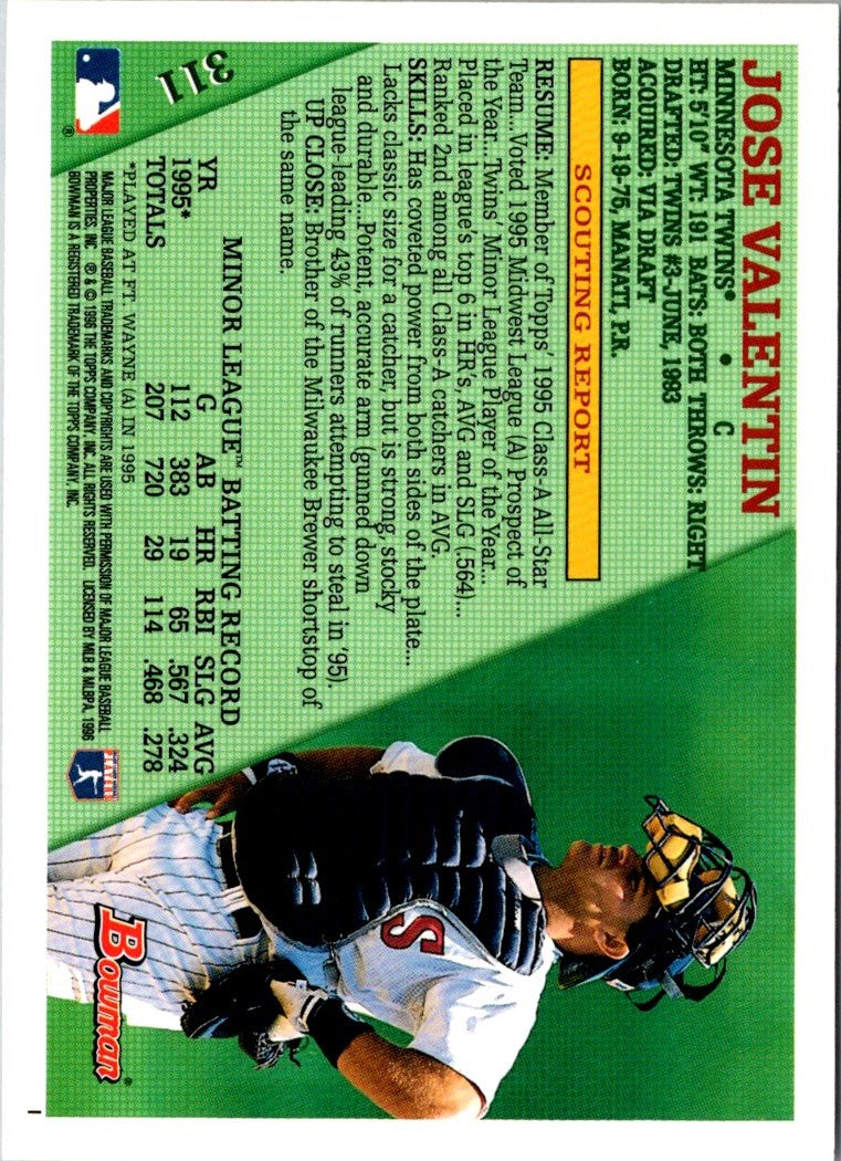 1996 Bowman Javier Valentin