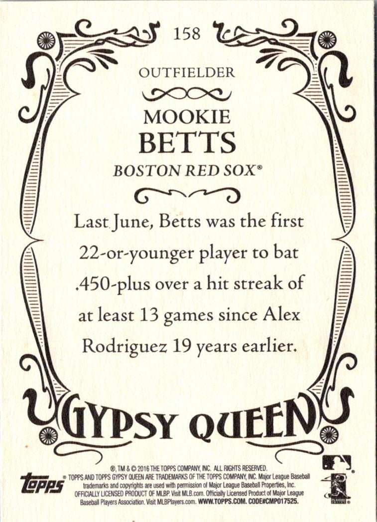 2016 Topps Gypsy Queen Mookie Betts