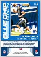 2016 Panini Prestige Blue Chip Recruits Paxton Lynch #16
