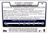 2012 Bowman Draft Picks & Prospects Chrome Casey Crosby #14