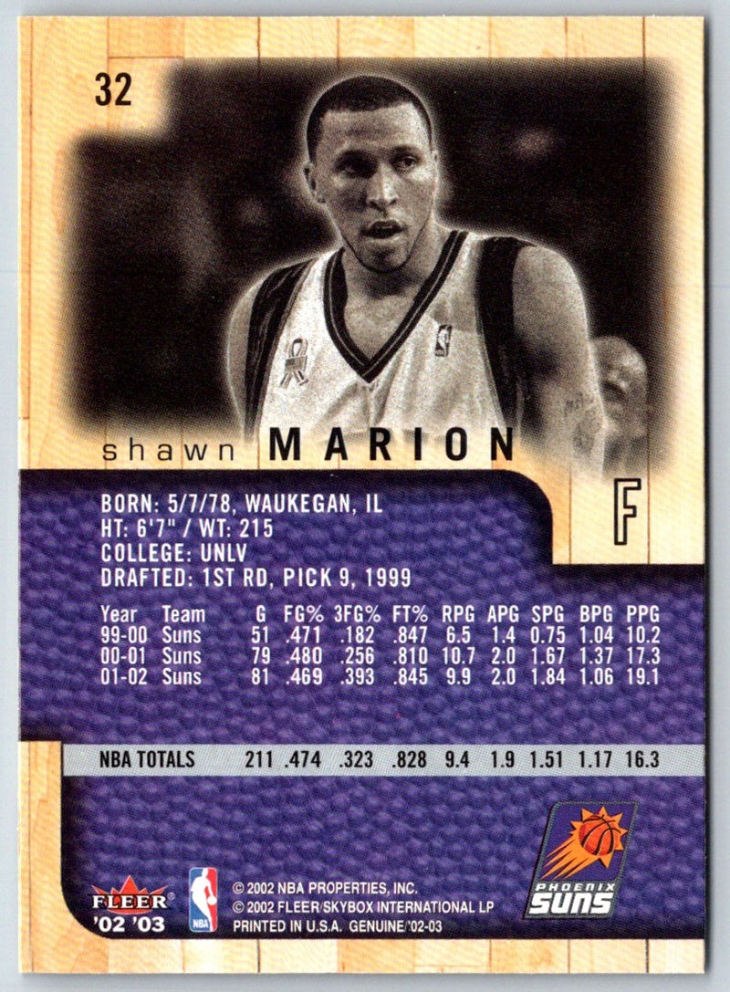 2002 Fleer Genuine Shawn Marion