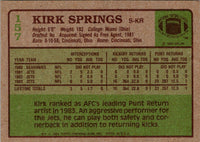 1984 Topps Kirk Springs #157 Rookie