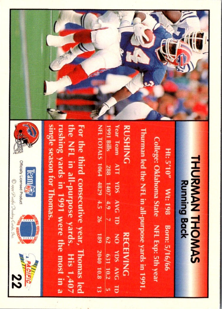1992 Pacific Thurman Thomas