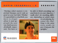 1991 Pro Line Portraits David Treadwell #123