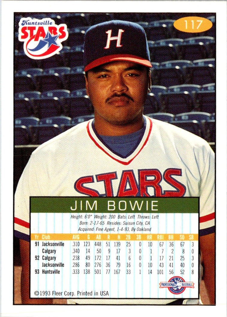 1993 Fleer Excel Jim Bowie