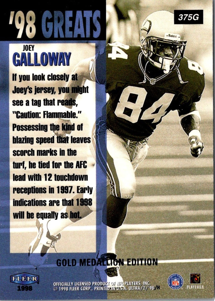 1998 Ultra Gold Medallion Joey Galloway