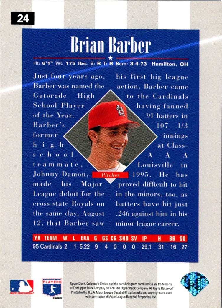 1996 Collector's Choice Brian Barber