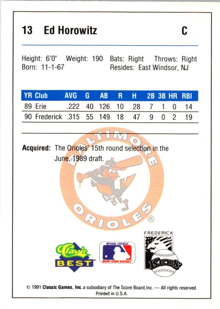 1991 Classic Best Frederick Keys Ed Horowitz
