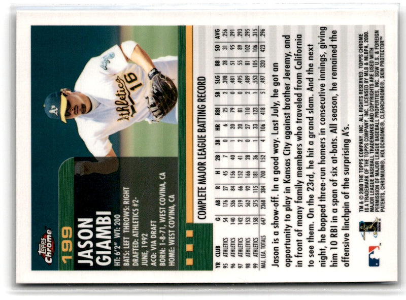 2000 Topps Jason Giambi