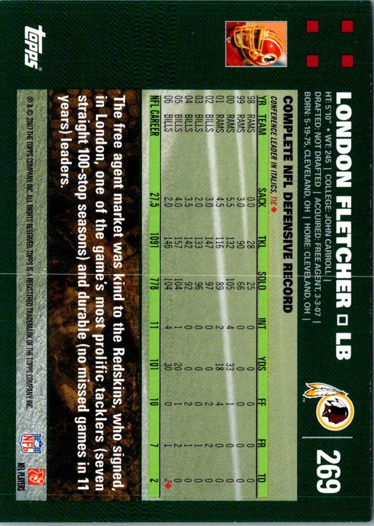 2007 Topps London Fletcher