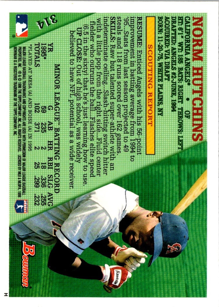 1996 Bowman Norm Hutchins