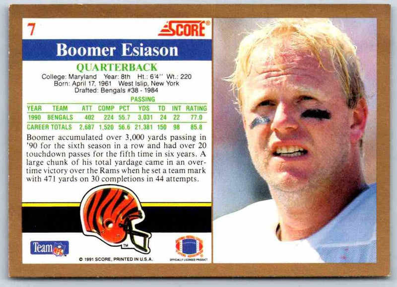 1991 Score Boomer Esiason