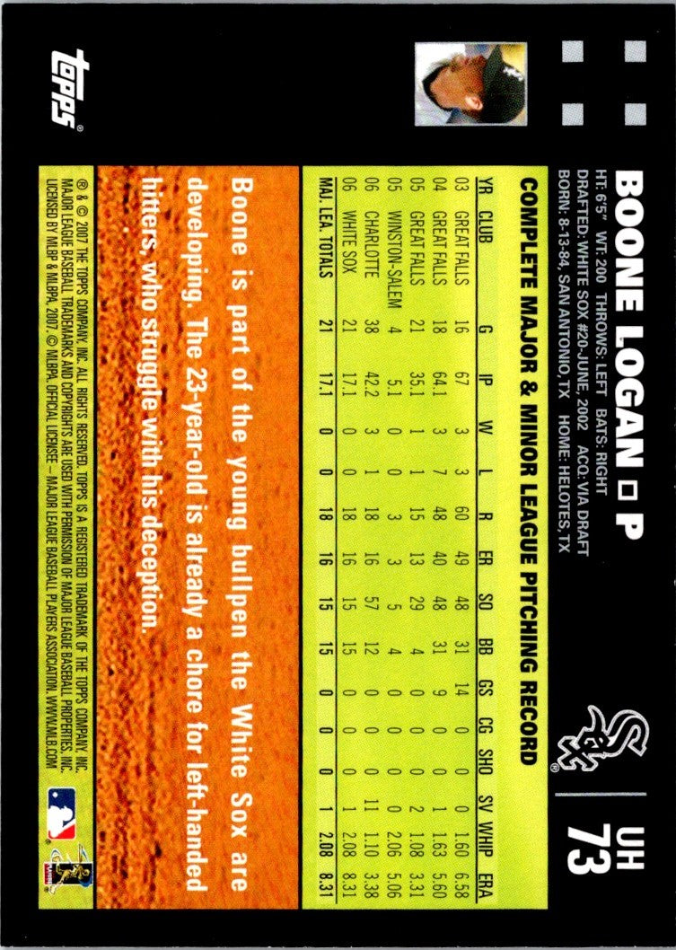 2007 Topps Updates & Highlights Boone Logan