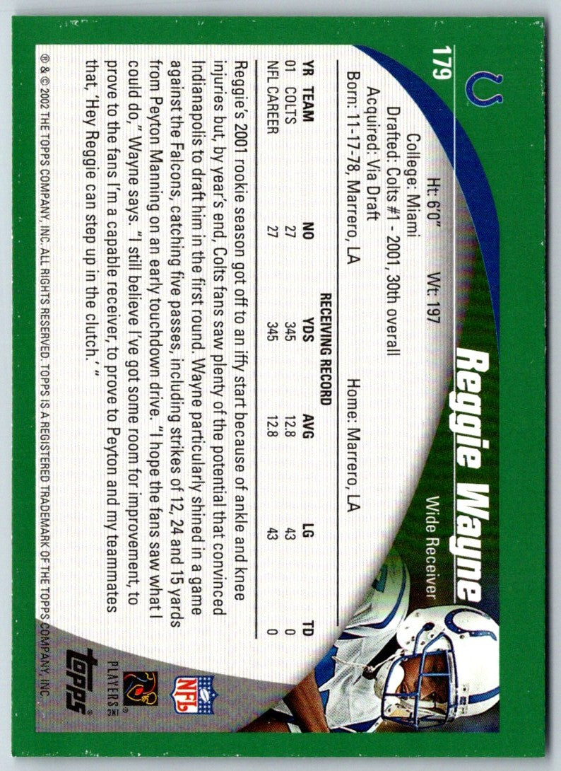 2002 Topps Reggie Wayne