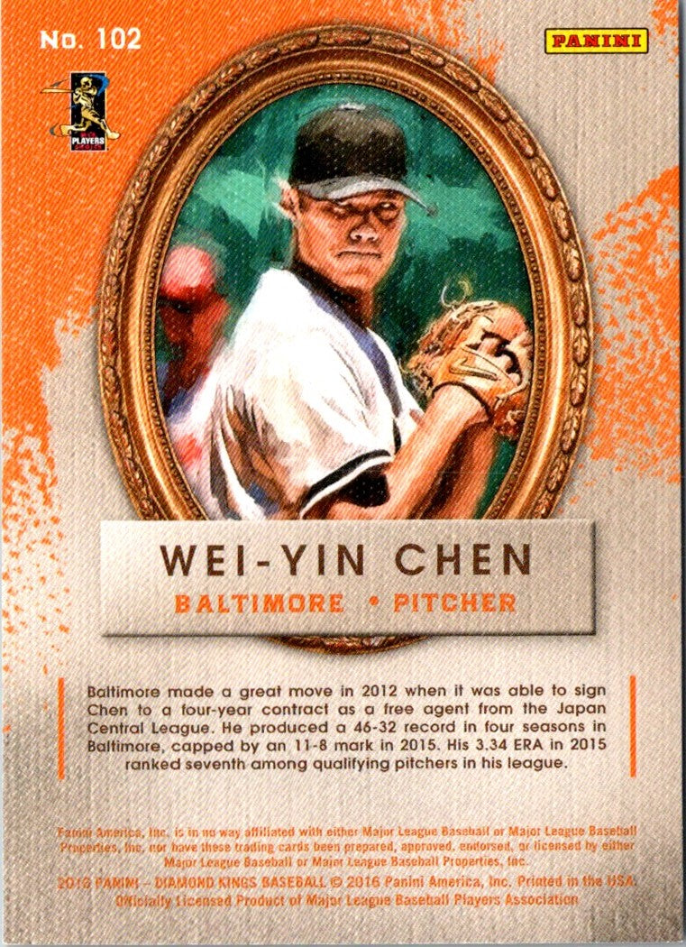 2016 Panini Diamond Kings Wei-Yin Chen