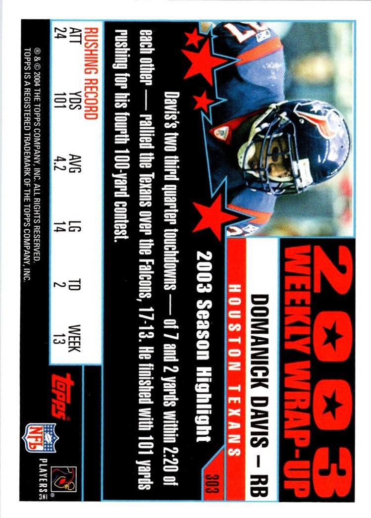 2004 Topps Domanick Davis