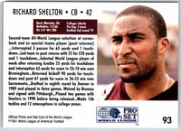 1991 Proset World League Richard Shelton #93