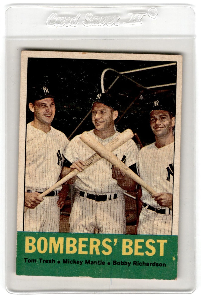 1963 Topps Mantle / Bobby / Tresh