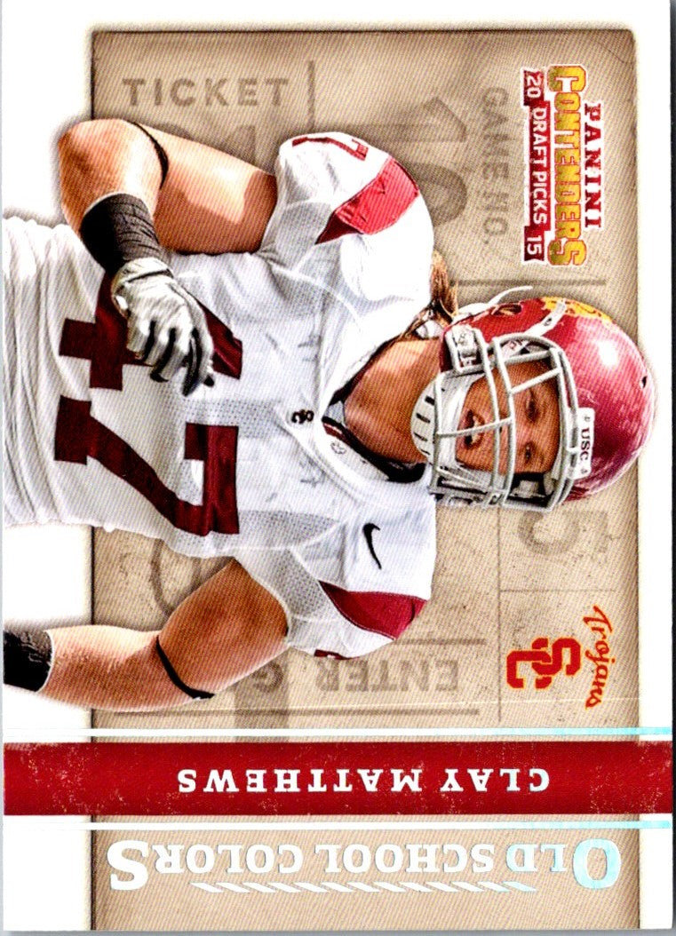 2015 Panini Contenders Draft Picks Old School Colors Clay Matthews